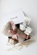 Mama & Baby Geschenkbox braune Decke 