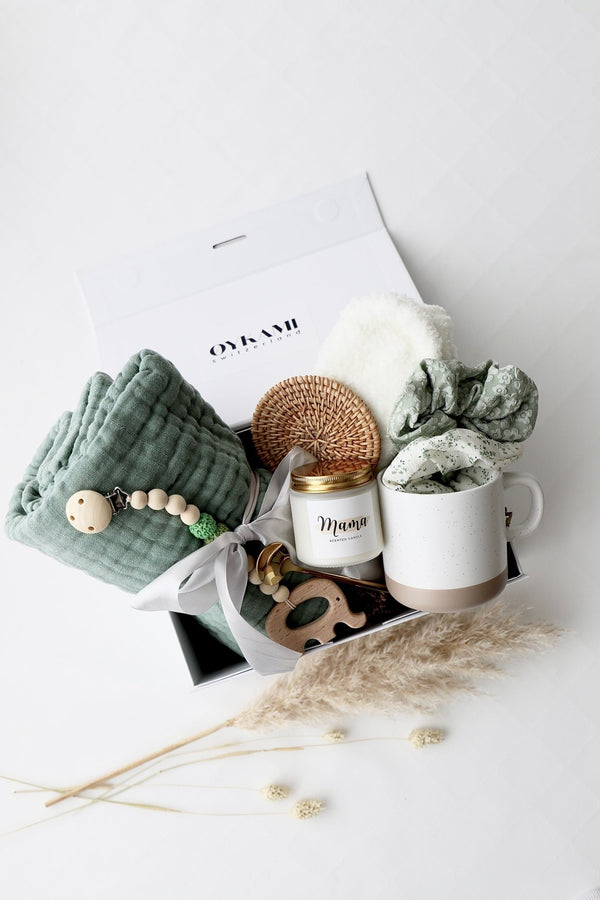 Mama & Baby Geschenkbox Grün "Kapstadt"