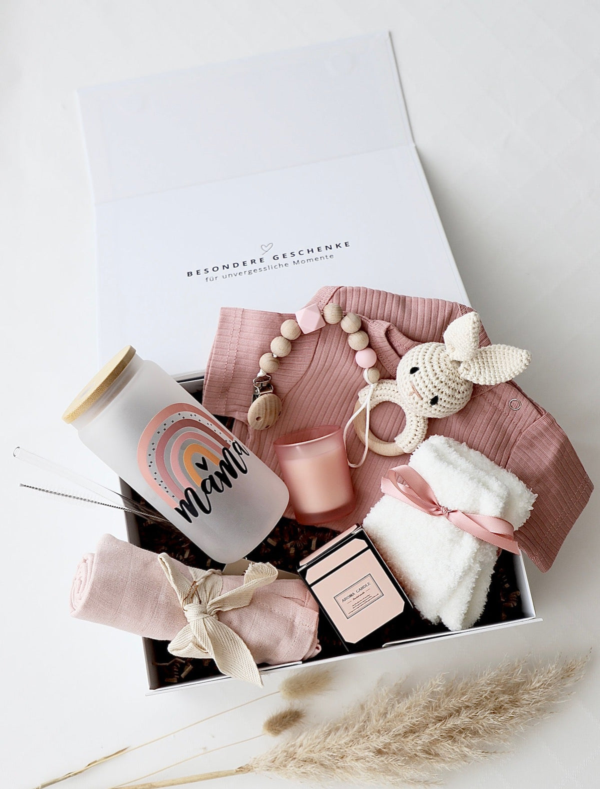 Mama & Baby Geschenkbox «Malmö» Rosa Rainbow - OYKAMI in a box