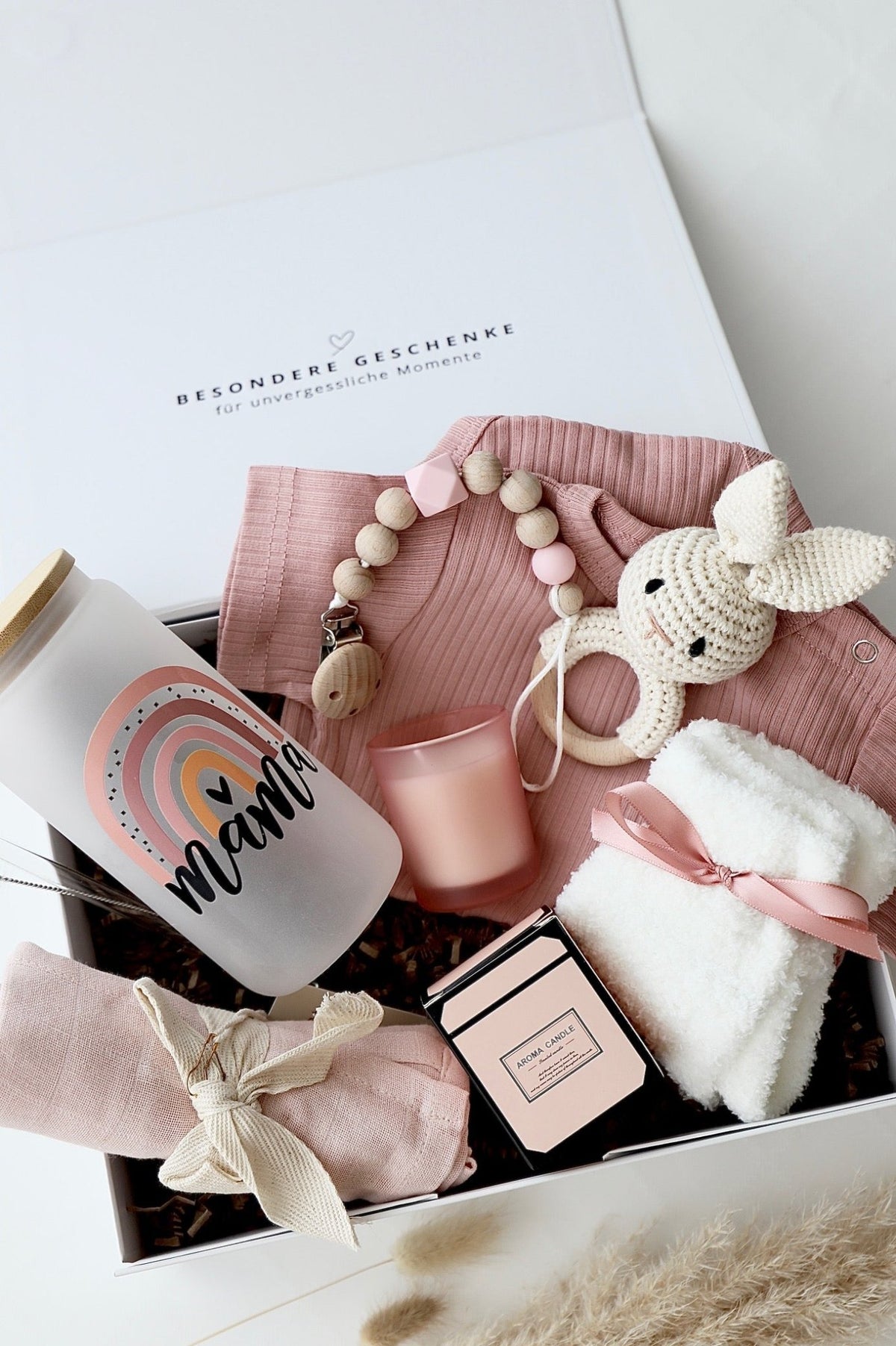 Mama & Baby Geschenkbox «Malmö» Rosa Rainbow - OYKAMI in a box