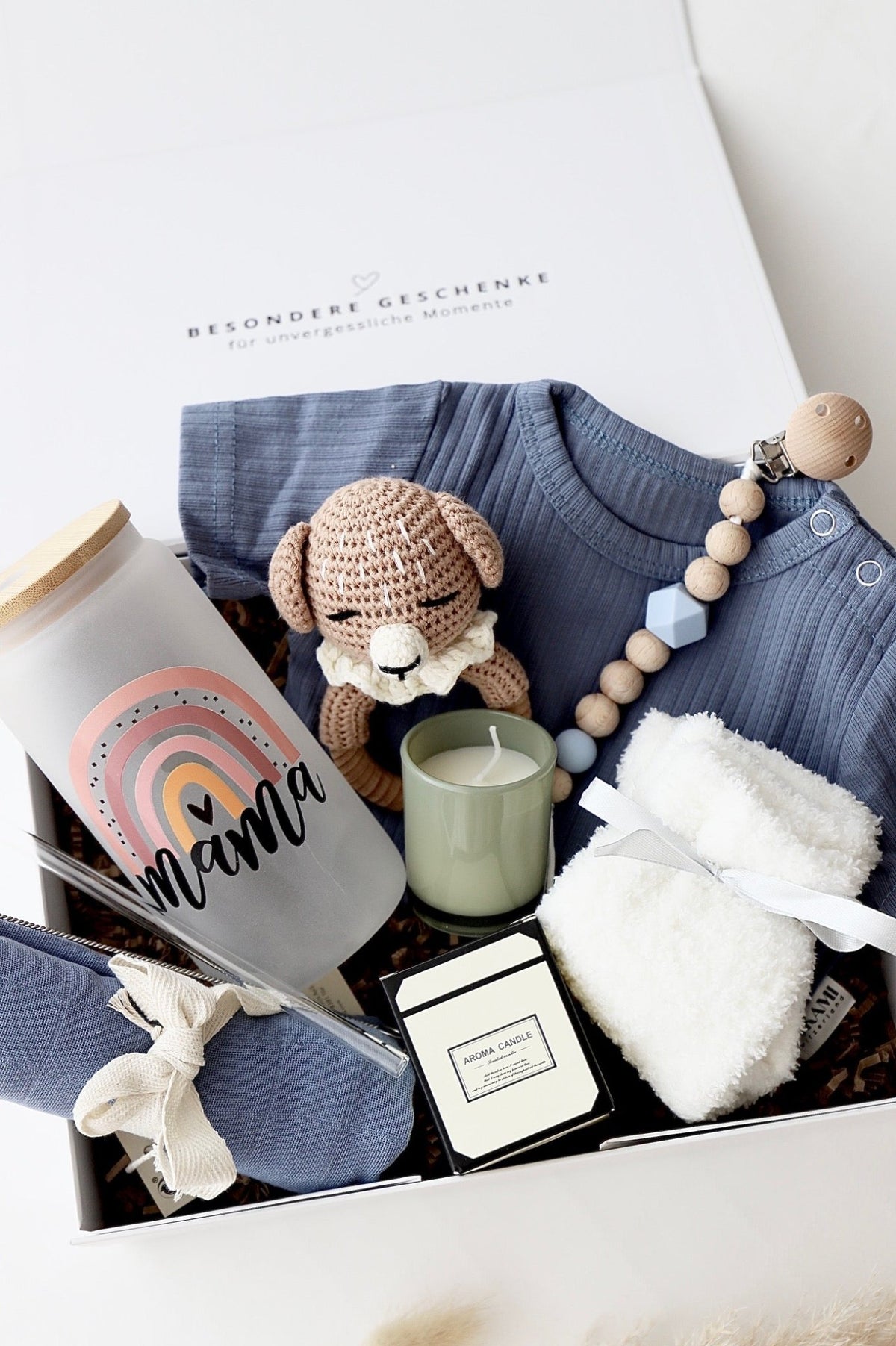 Mama & Baby Geschenkbox «Oslo» Blau rainbow - OYKAMI in a box