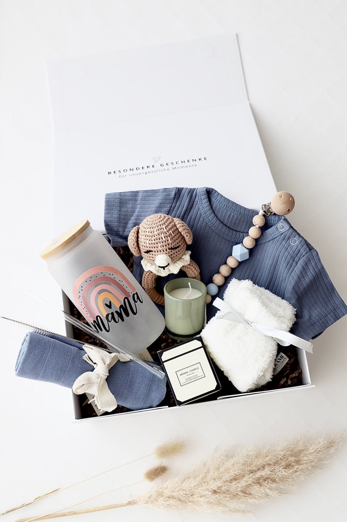 Mama & Baby Geschenkbox «Oslo» Blau rainbow - OYKAMI in a box