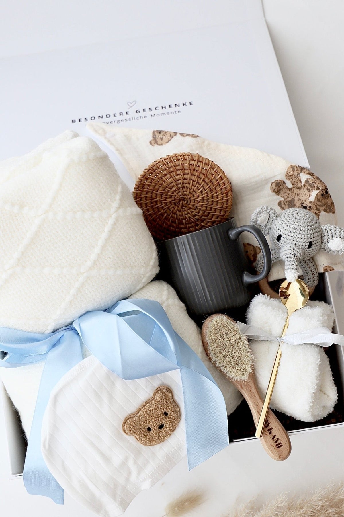Mama & Baby Geschenkbox «Stockholm» Blau - OYKAMI in a box