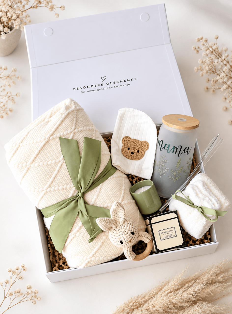 Mama & Baby Geschenkbox «Stockholm» Grün - OYKAMI in a box