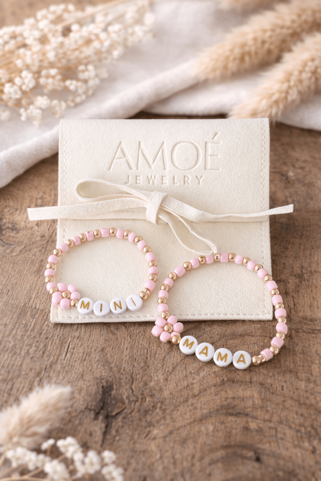 Mama & Mini Armband – Blumen Design - OYKAMI in a box