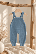 OYKAMI Baby Strick Latzhose – Organic Cotton - Blau - OYKAMI in a box