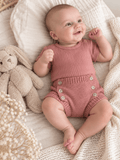 OYKAMI Baby Strick Set Bloomer – Altrosa - OYKAMI in a box