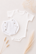 OYKAMI Baby Strick Set Bloomer – Weiss - OYKAMI in a box