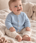 OYKAMI Baby Strickjacke – Organic Cotton - Hellblau - OYKAMI in a box