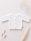 OYKAMI Baby Strickjacke – Organic Cotton - Weiss - OYKAMI in a box