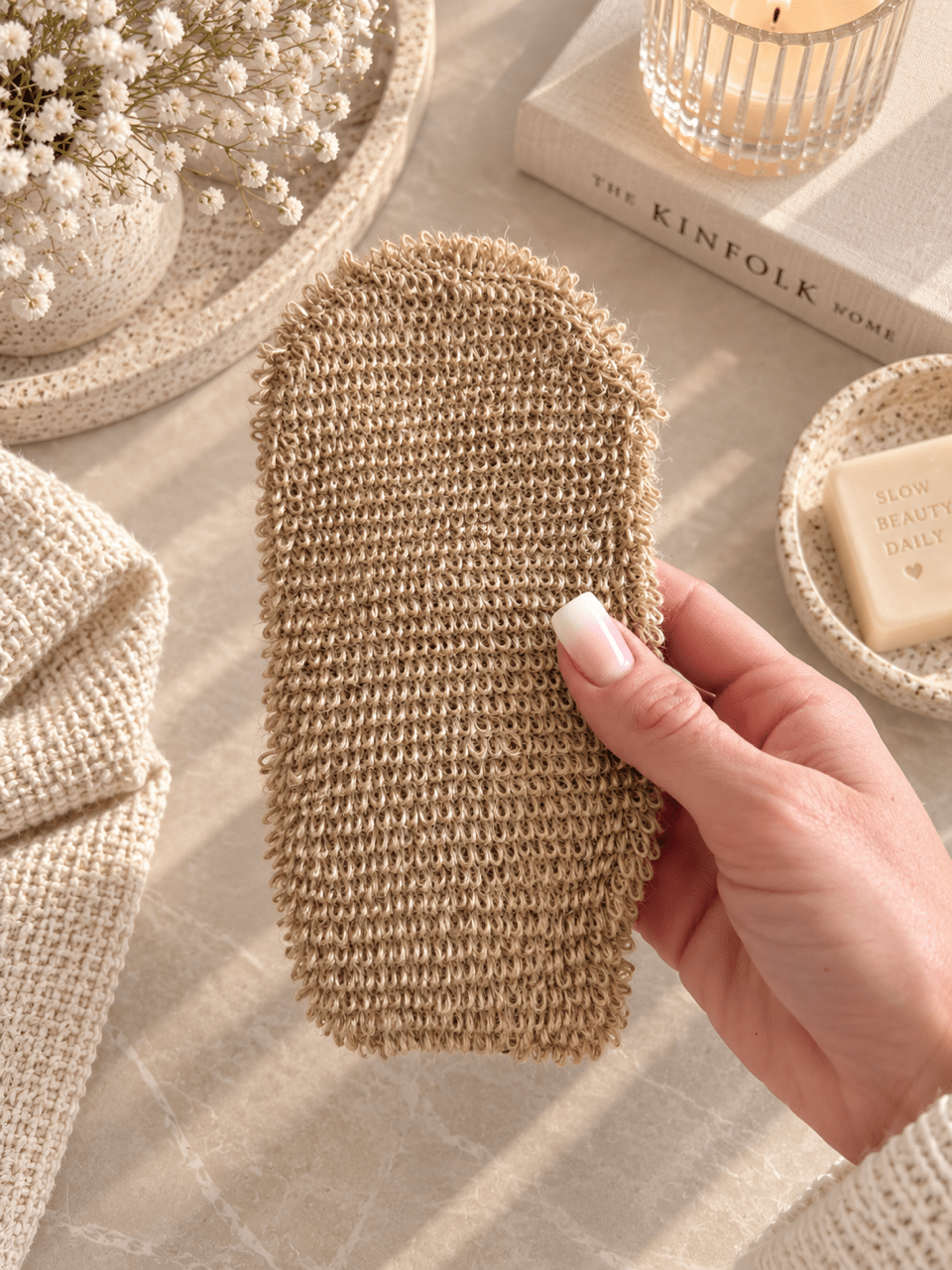Peeling-Handschuh Natur - OYKAMI in a box