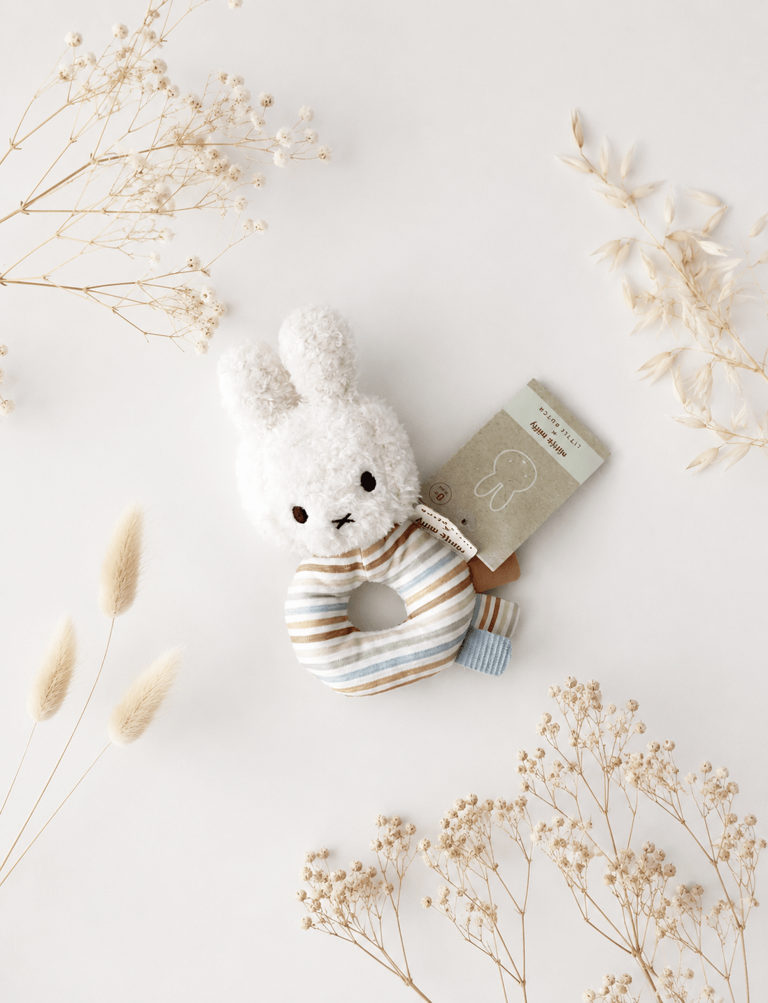 Ringrassel Miffy Streifenmuster - OYKAMI in a box