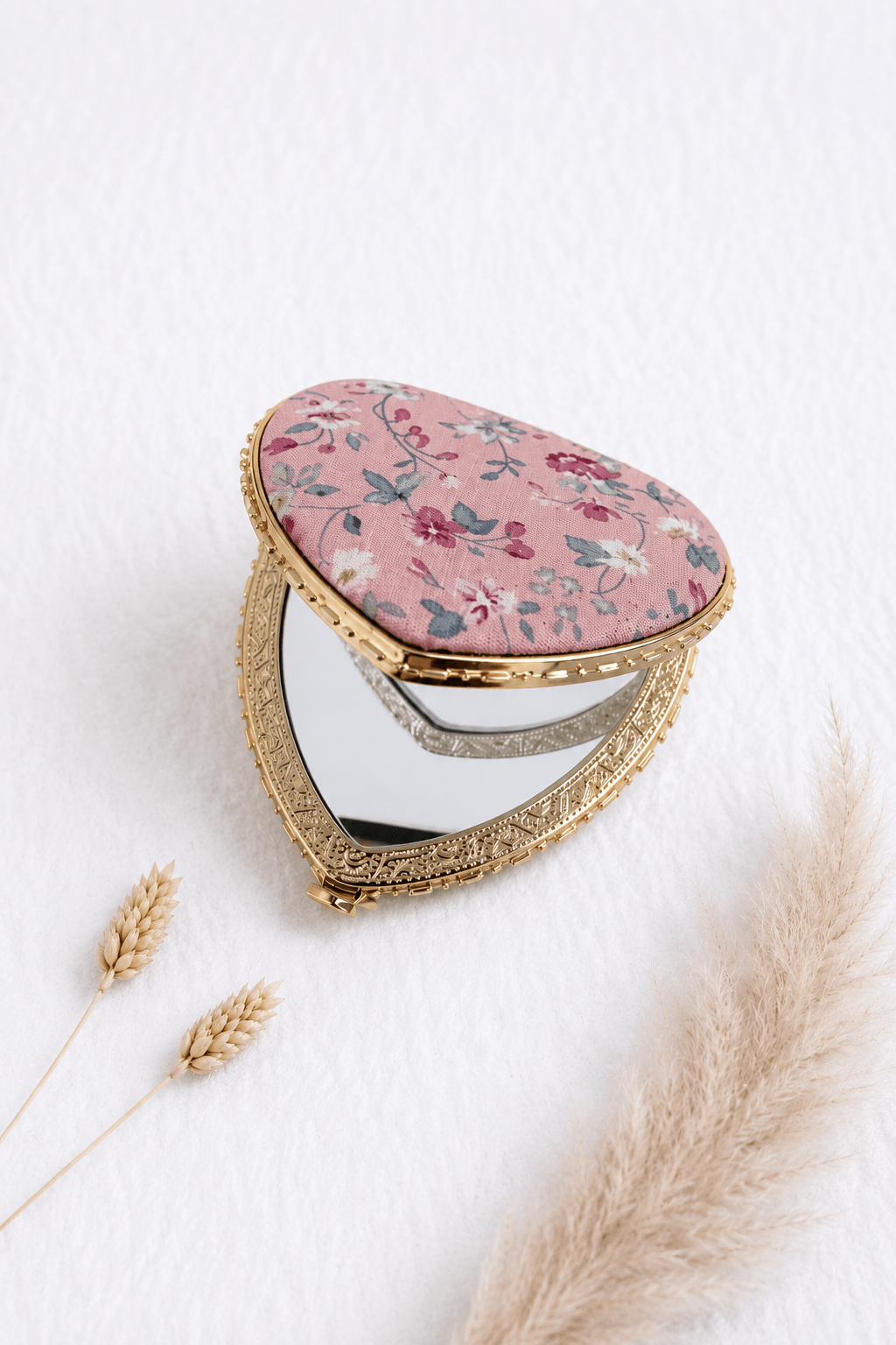Schmuckdose mit Spiegel – Floral Rosa - OYKAMI in a box