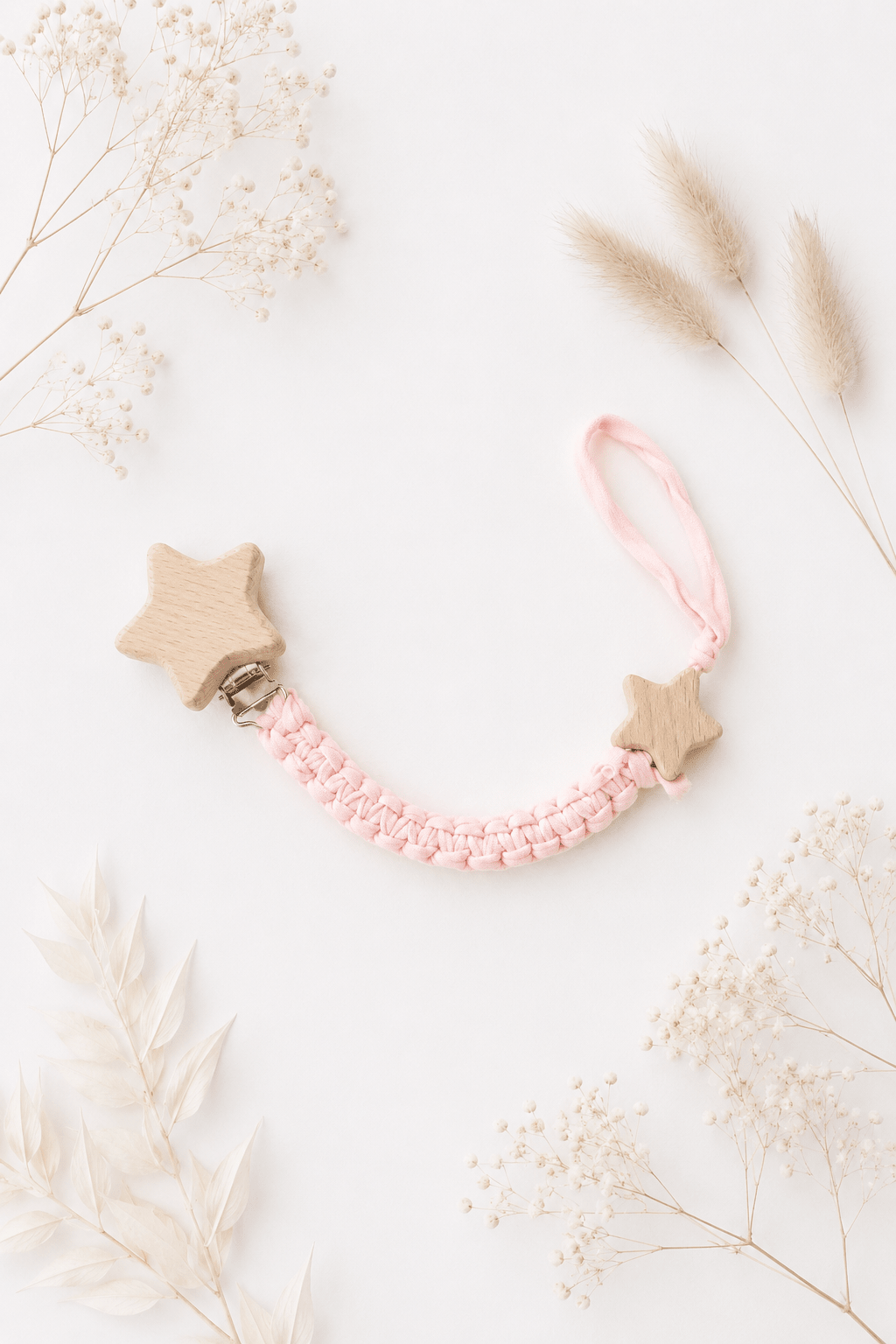 Schnullerkette Rosa mit Stern - OYKAMI in a box