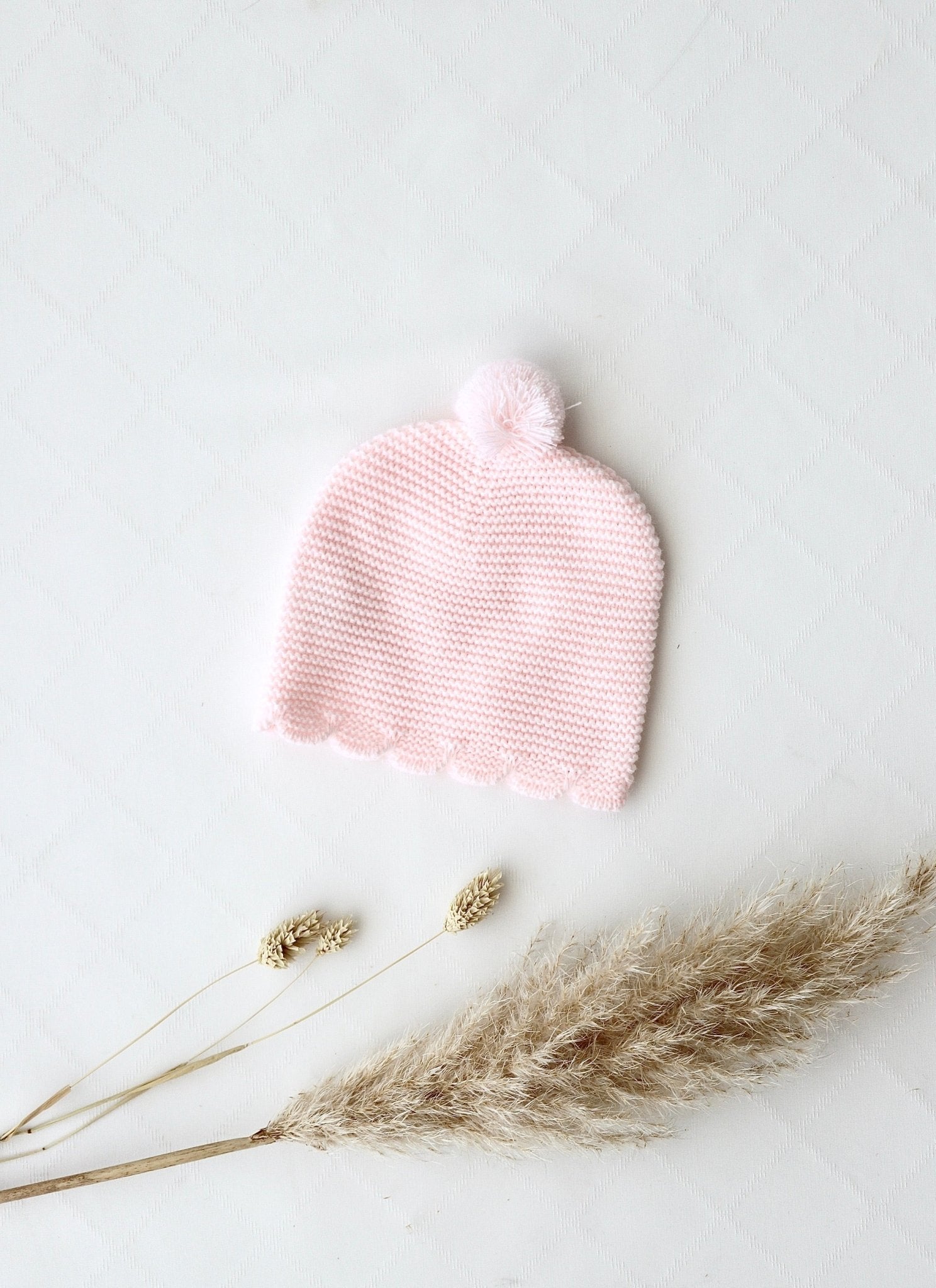 Strickmütze mit Wellenrand Rosa - OYKAMI in a box