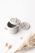 Trink- und Snackbecher mit Deckeln grau - OYKAMI in a box