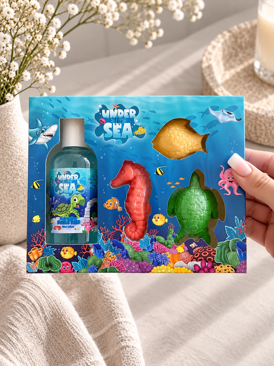 Under the Sea Badeset – Schaumbad & Seifenfiguren für Kinder - OYKAMI in a box