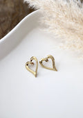 Vergoldete Ohrstecker in Herzform - OYKAMI in a box