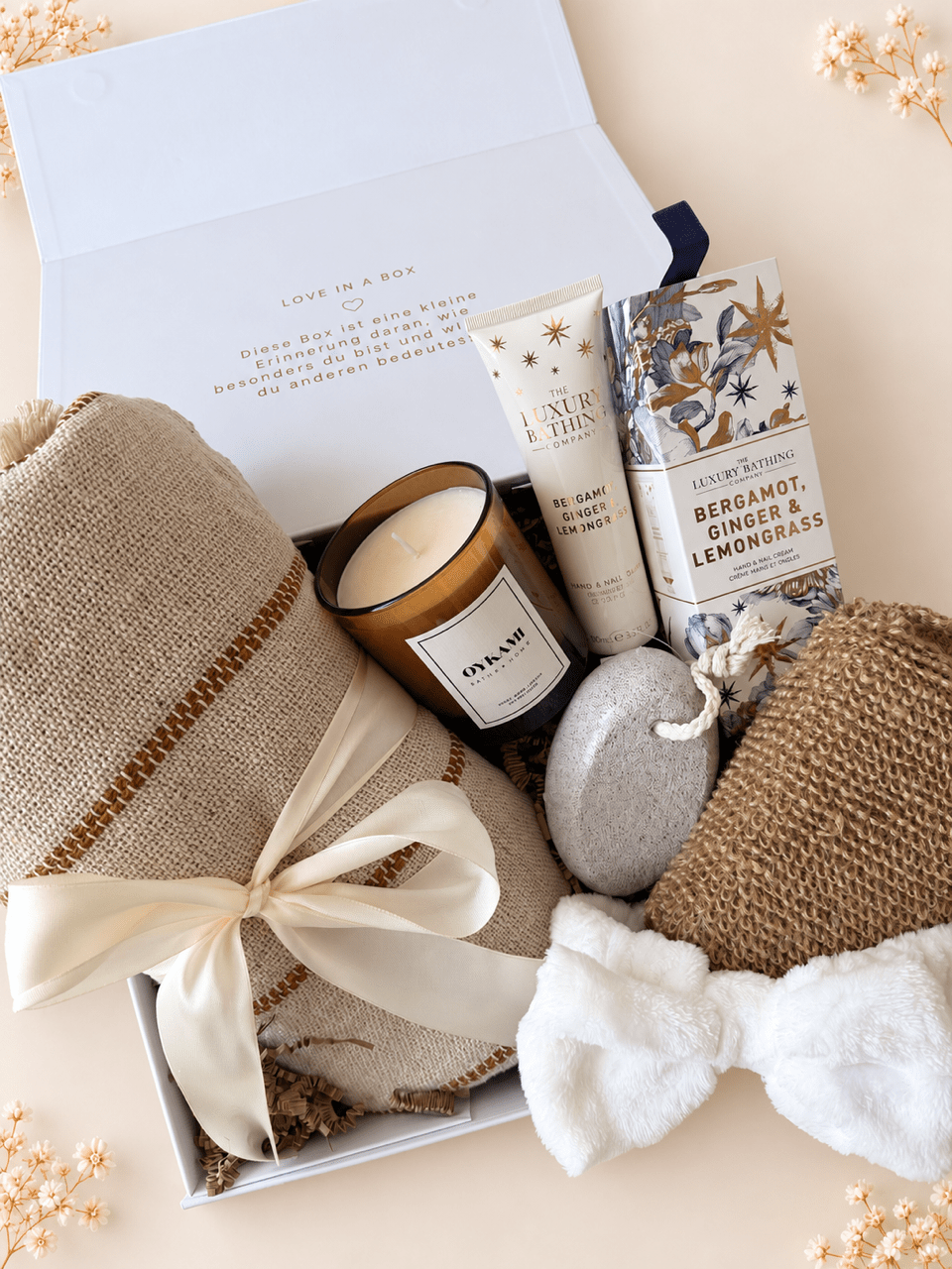 Wellness Geschenkbox «Golden Serenity» – Entspannung & Wohlfühlmomente - OYKAMI in a box
